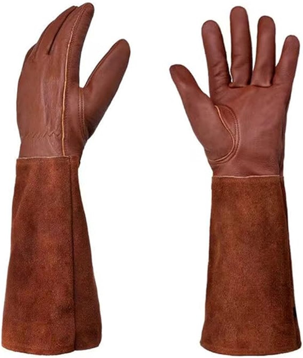 Paar - Gartenhandschuhe - Größe S - 41 Cm - Herren/damen - Dornenfest - Gartenhandschuhe Mit Langem Leder - Robuste Handschuhe - Zum Schneiden Von Rosen Und Brombeeren - 41 Cm