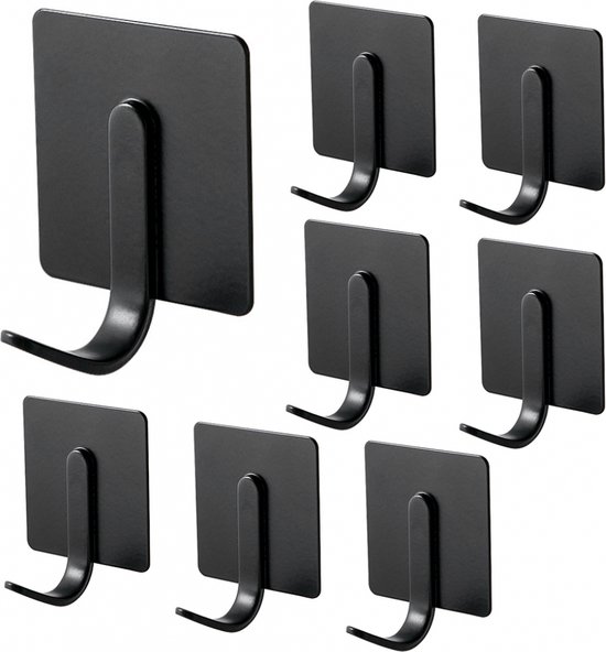 8er-packung Silberne, Selbstklebende Wandhaken Aus Edelstahl Für Handtücher Und Kleidung