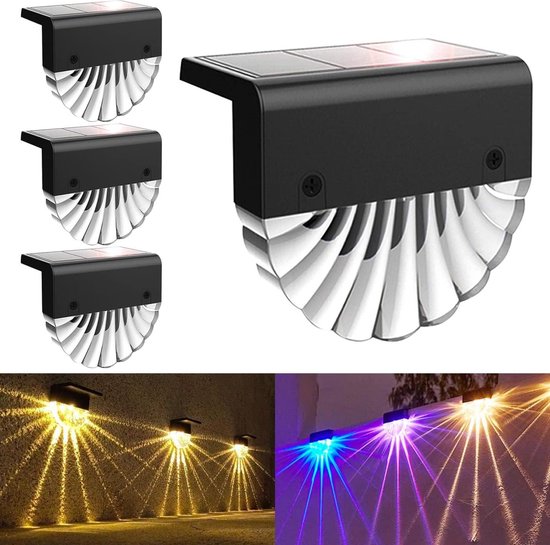 Solar-wandleuchte, Ip65 Wasserdichte Led-solarleuchte, 4 Stück