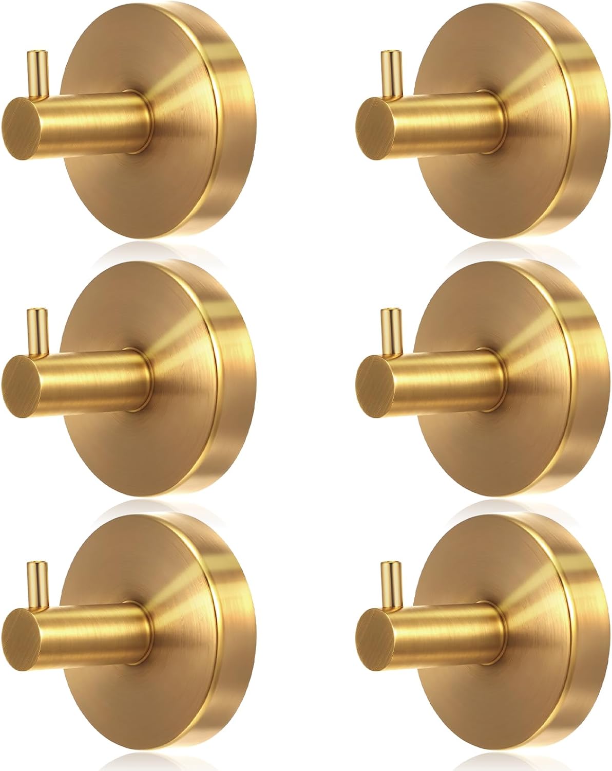 6er-packung Robuste Wandhaken Mit Vakuumsaugnäpfen Aus Edelstahl 304 (gold).