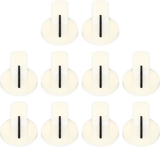 10 Cremeweiße Effektknöpfe Für Gitarren, Kunststoffeinsätze, 9/16 Zoll, Lautstärkeregler Für E-gitarre Und Bass