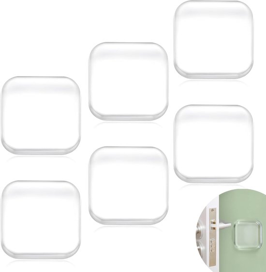 Transparente, Selbstklebende Türstopper Aus Gummi – Zum Schutz Von Wänden, Schränken Und Kopfteilen – 6er-packung