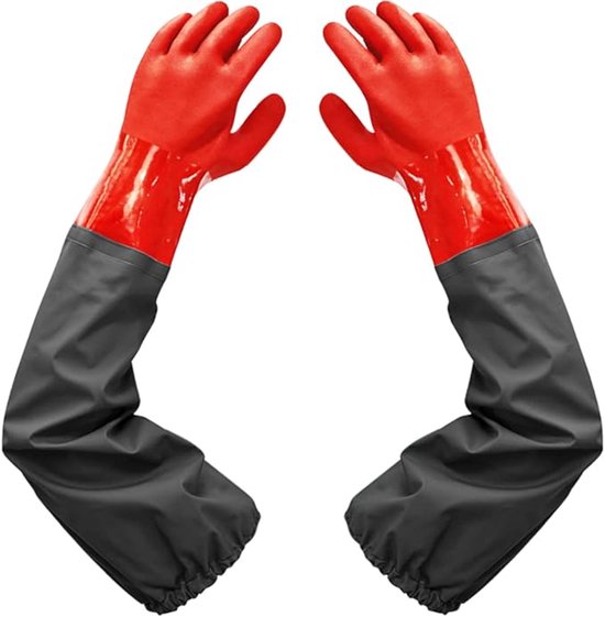 Lange Gummihandschuhe – Wasserdichte Lange Ärmel – Ellenbogenlang – Teicharbeit