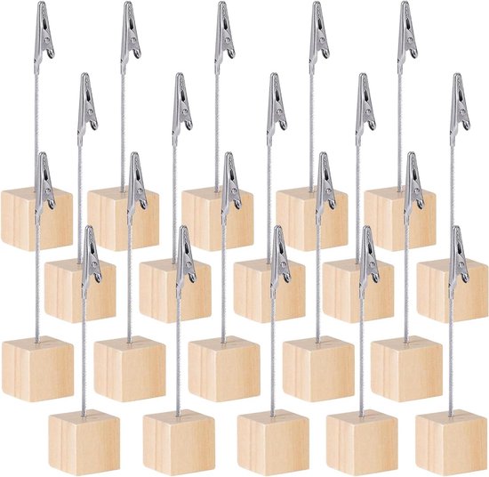 20 Tischkartenhalter Aus Holz Im Vintage-design, Fotohalter, Zur Präsentation Von Visitenkarten, Tischnummern Und Preisschildern