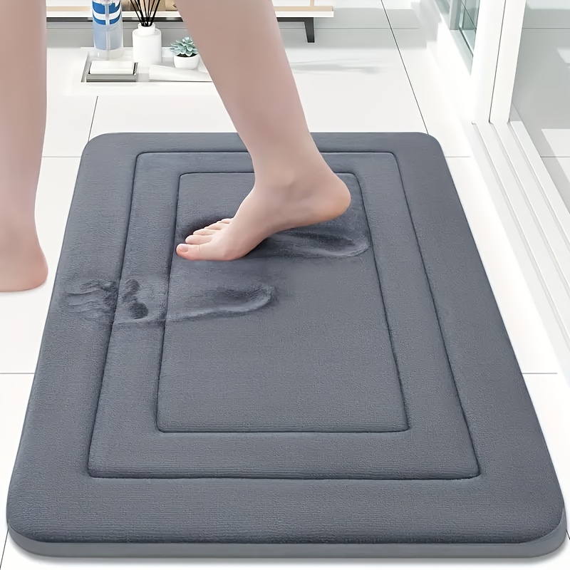 Eine Badematte Aus Korallenvlies, Rutschfest, Schnelltrocknend, Pvc-beschichtet, Maschinenwaschbar, Weich, Geeignet Für Duschen, Waschküchen Und Toiletten.