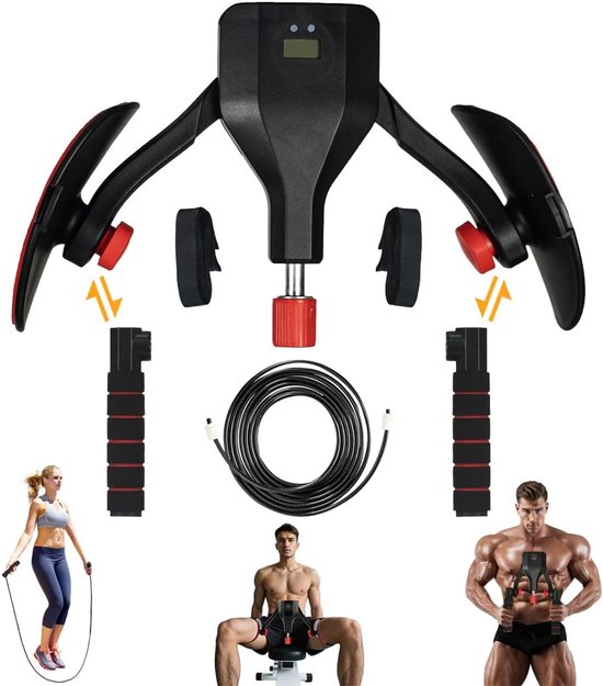 Beckenbodentrainer – Mit Springseil, Verstellbar Von 0–50 Kg, Intelligentem Zähler, Multifunktional