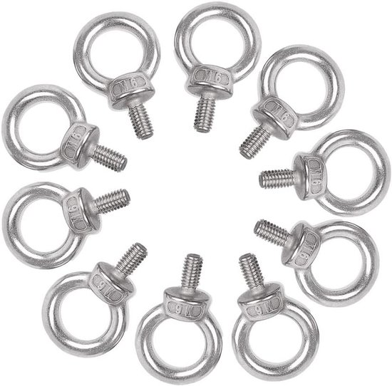 M6-ösenschrauben-set, 10-teilig – Edelstahl, Für Montage Und Aufhängung