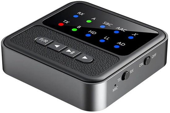 Bluetooth 5.4 Sender/empfänger – 2-in-1-audioadapter – Unterstützt Aptx Ll/hd/ad – Grau
