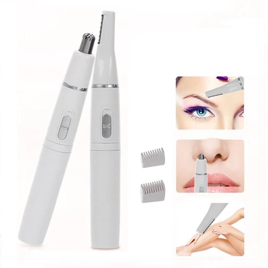 2-in-1 Nasen- Und Augenbrauentrimmer – Weiß