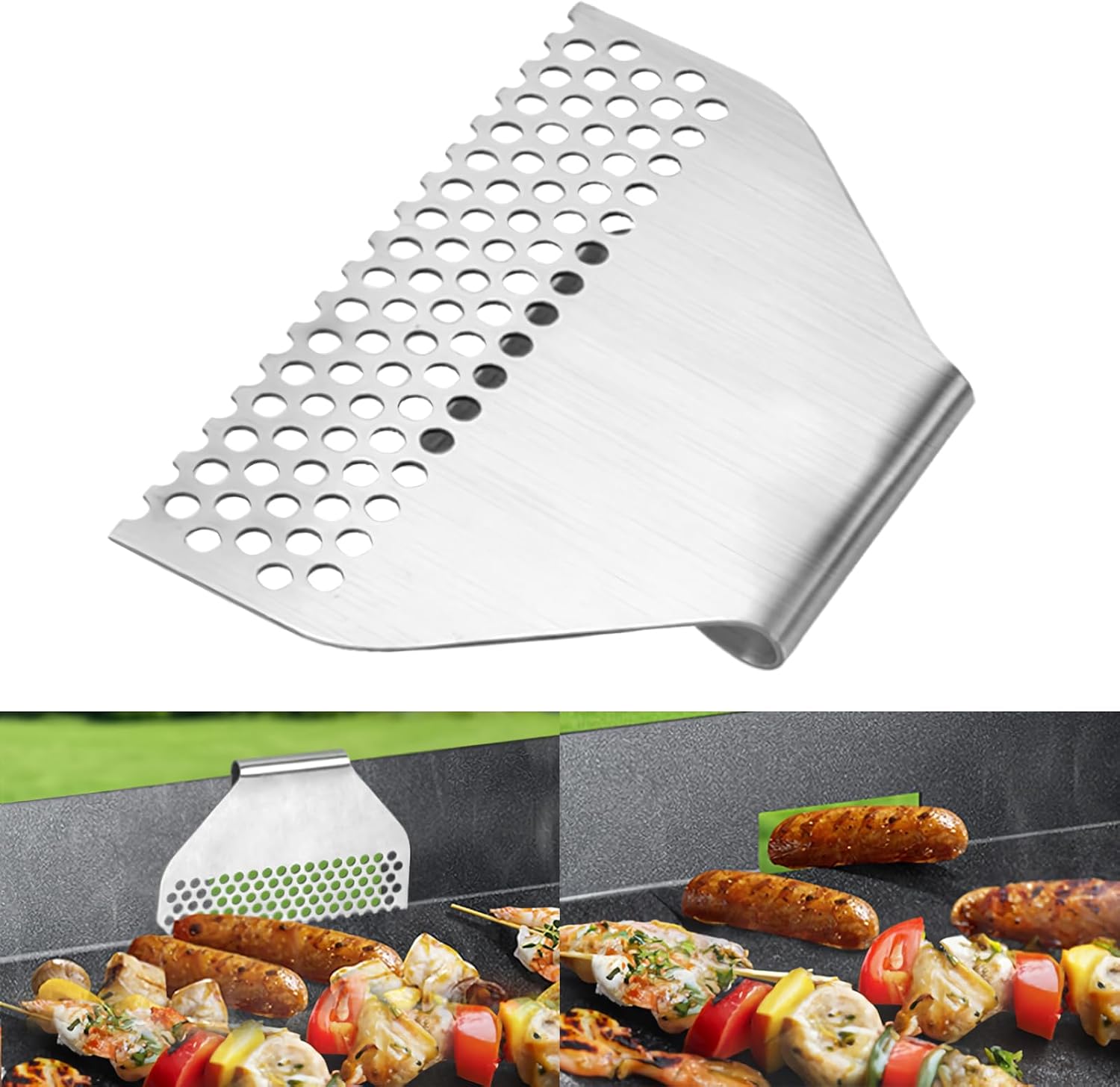 Zweierpack Lebensmittelsiebe, Lebensmittelbarrieren Aus Edelstahl, Geeignet Für Grillpfannen, Backformen Und Anderes Grillzubehör.