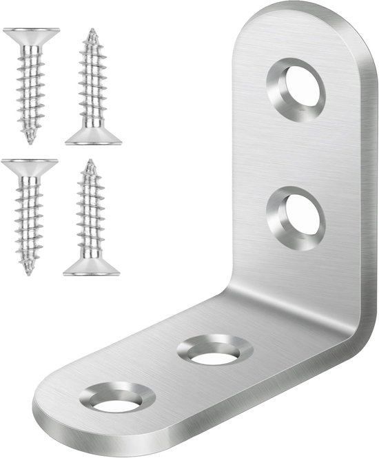 20 Metall-eckwinkel - 90° Edelstahl 20x20 Mm Tisch-/stuhlträger Mit 40 Schrauben