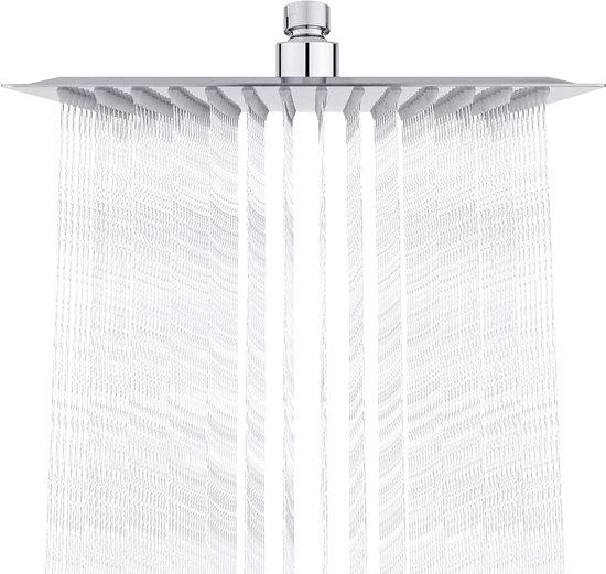 Quadratischer Regenduschkopf Aus Edelstahl, 25 Cm – Luxuriöse Chromoberfläche