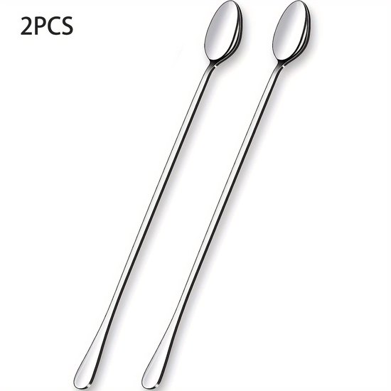 29 Cm Langer Kaffeelöffel Aus Edelstahl Für Kaffeebars, Eiscreme, Cocktails, Eistee, Kaffeebar-zubehör (2er-set)