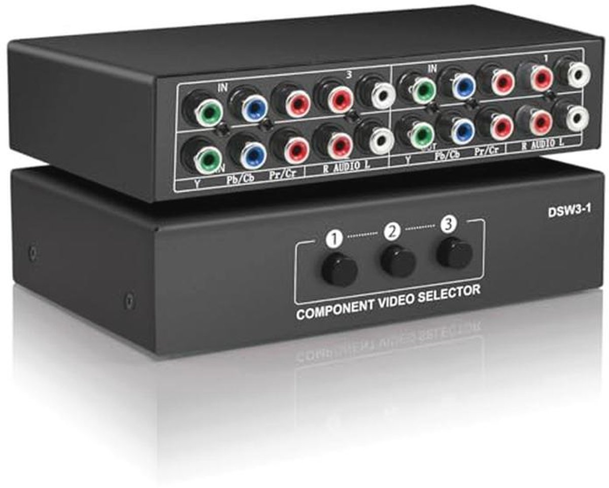 3-in-1 Av-video-umschalter – 1080p Composite-rca-wahlschalter