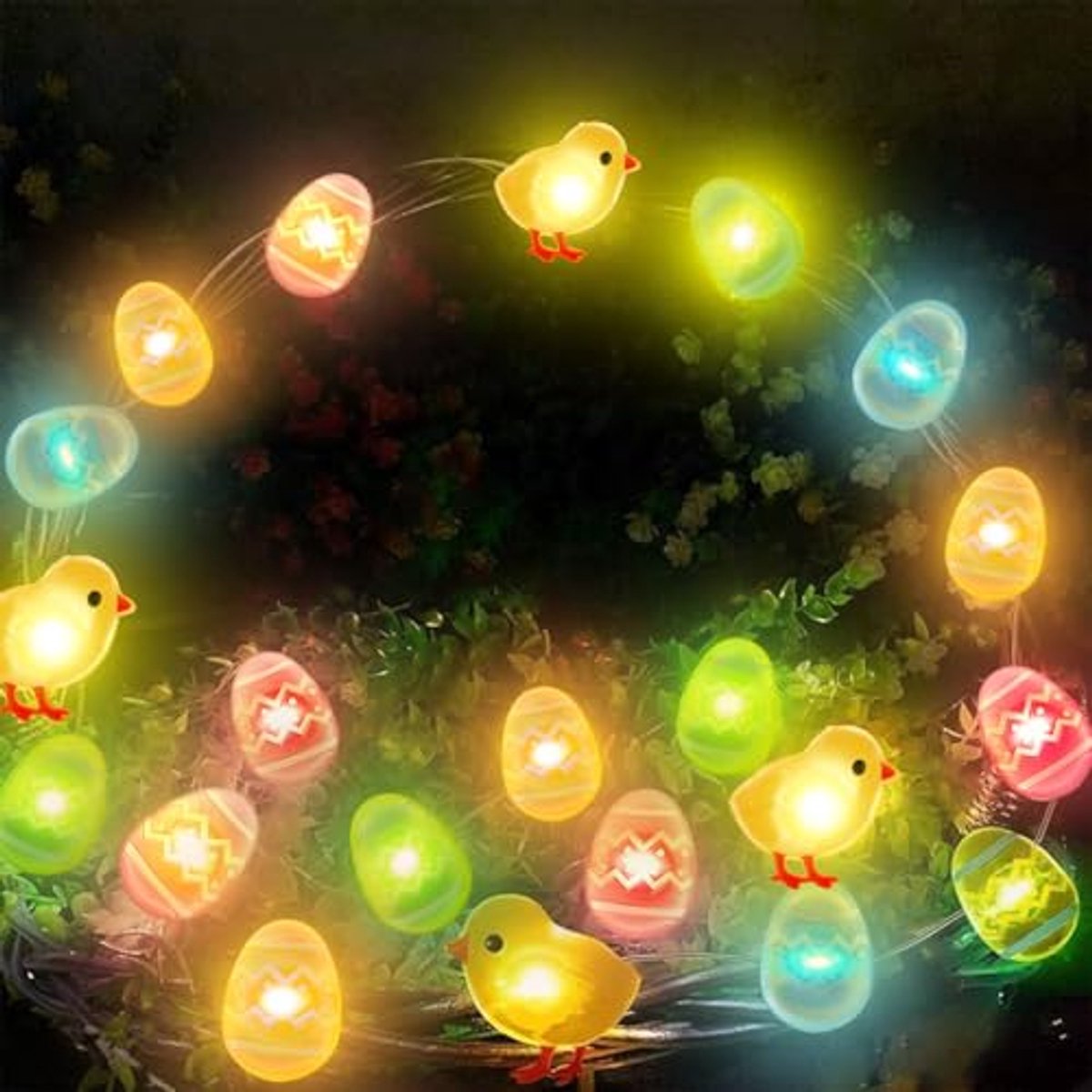 Osterlichterkette, 3 Meter Lang, 30 Led-lichter, Warmweißes Licht, Dekorative Lichterkette Für Den Innen- Und Außenbereich.