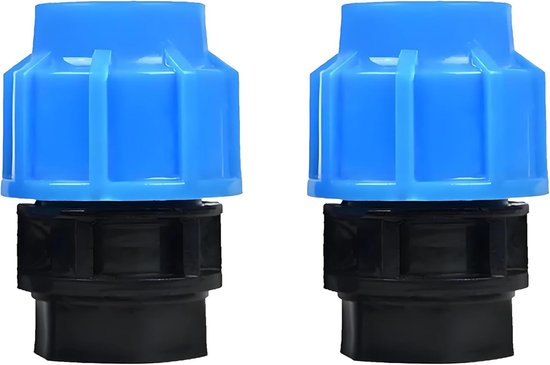 Pp-fittings, 32 Mm X 1-zoll-innengewinde, Für Pe-rohre, Mit Schnellkupplungsadaptern (2 Stück).