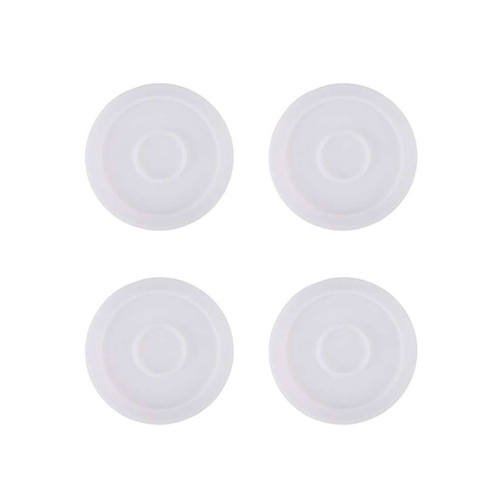 4er-pack Runde Silikon-untersetzerformen, Transparente Epoxidharzformen, Geeignet Für Gießverfahren Mit Harz, Beton, Zement Und Ton.