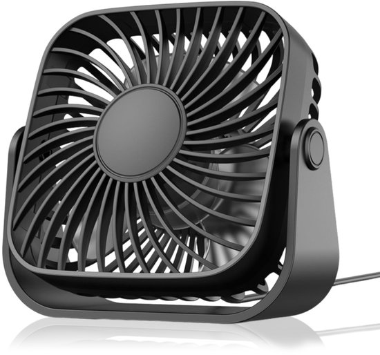 Mini-usb-tischventilator, 10 Cm (4 Zoll), Drei Windgeschwindigkeiten, Leise Und Tragbar, Geeignet Für Schreibtische/schlafzimmer, Klein Und Kompakt, Schwarz, 10 Cm (4 Zoll), 1 Stück