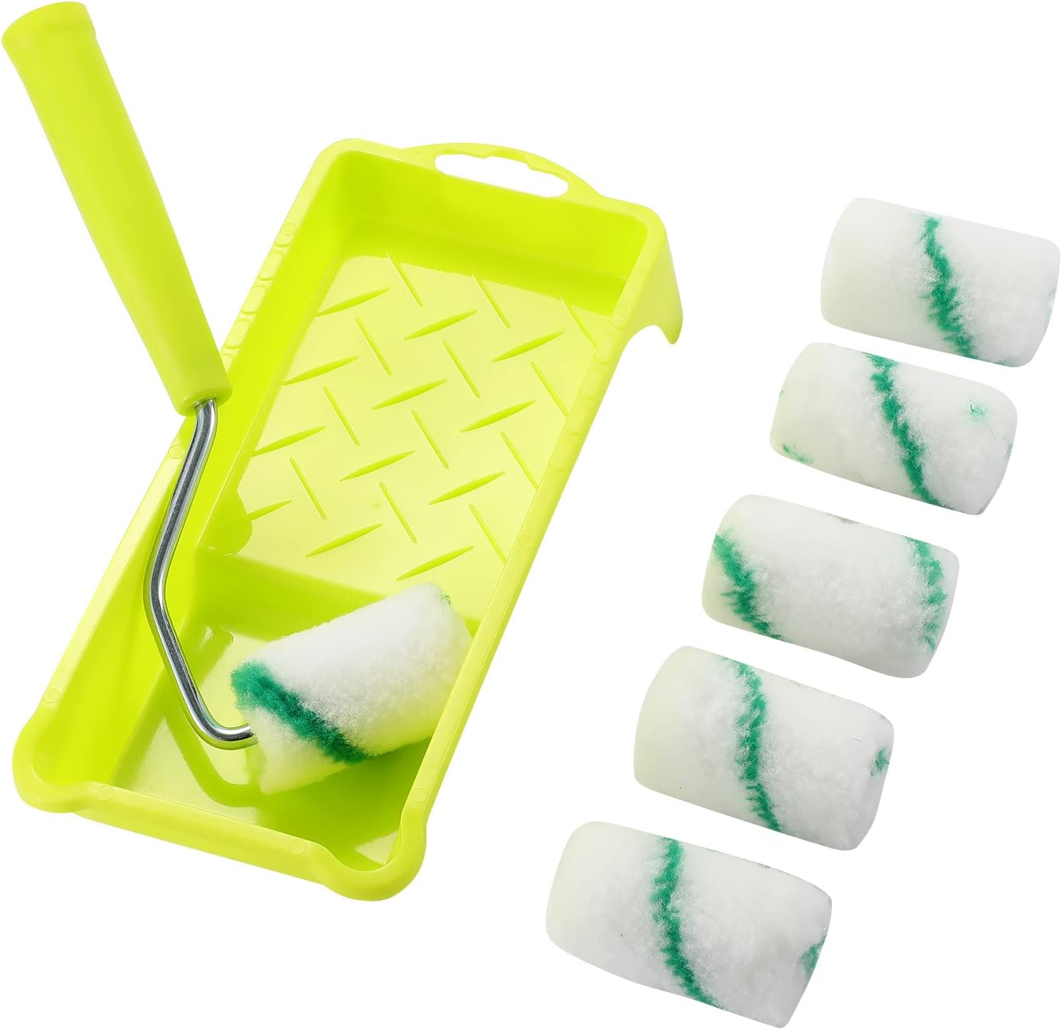 8er-pack Mini-farbroller-set (2 Zoll), Hochdichte Stoffrollen Mit Rahmen Und Farbwanne Für Diy-schablonenprojekte