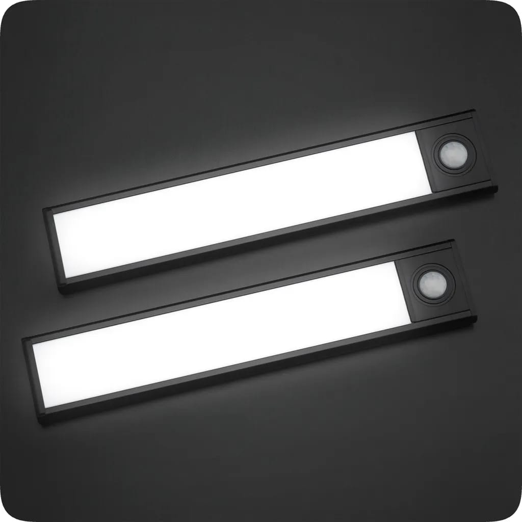 2er-packung 20 Cm Lange, Wiederaufladbare Led-lichtleisten Mit Bewegungsmelder Und Usb-c-anschluss Für Schränke, Küchen, Kleiderschränke Und Treppen