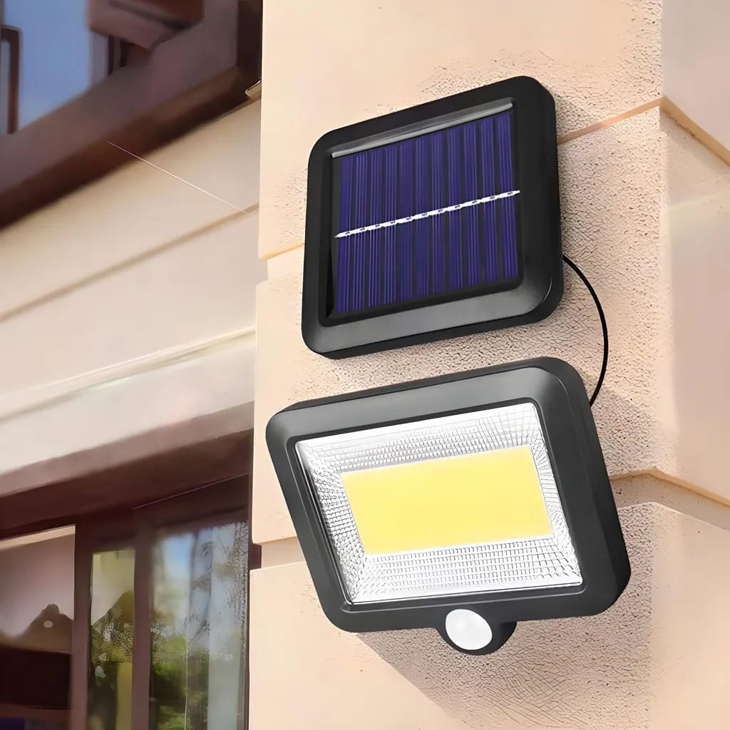 Solarbetriebene Außenleuchte Mit Bewegungsmelder, 100 Led-solarstrahler, 120° Ultrahelle Solar-wandleuchte