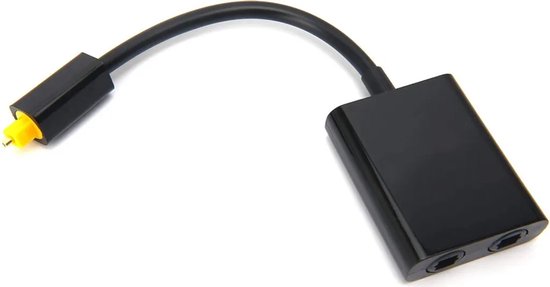 Digitaler Optischer Splitter 1-in-2 Audioadapter, Kompatibel Mit Cd/dvd-verstärkern, Fernsehern, Ps3 Und Xbox 360, Mit Einem Stecker Und Zwei Buchsen.