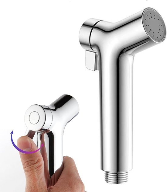 Handbrause Für Bidet – Wc-brausekopf – Hygienereinigung – Einstellbarer Wasserdruck – G1/2-anschluss – Weiß