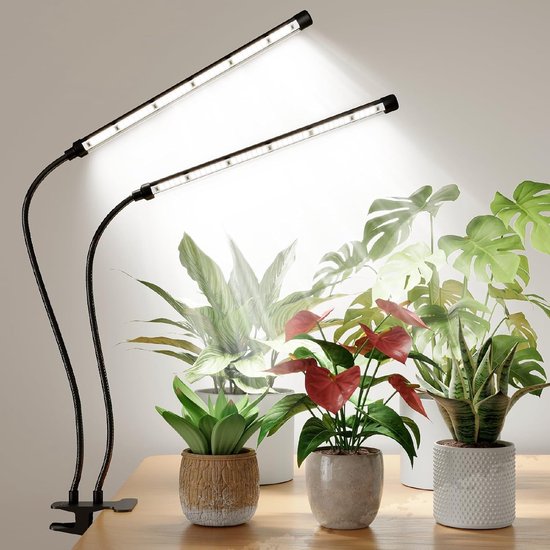 Led-pflanzenleuchten – Pflanzenwachstumsleuchten – Vollspektrum – Höhenverstellbar – Weiß