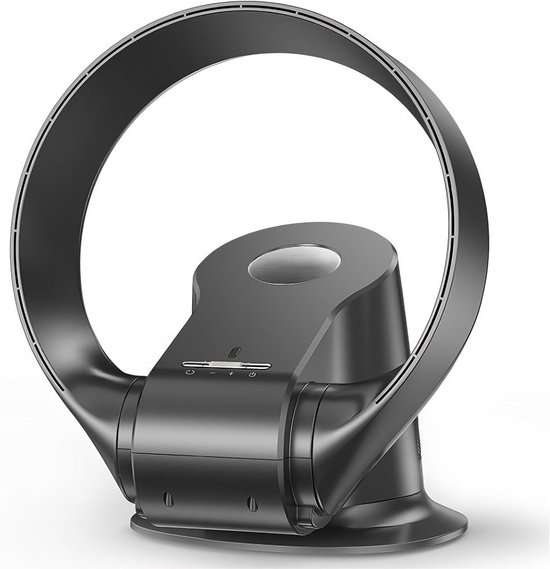 Klingenloser Wandventilator 14", 9 Geschwindigkeitsstufen, 90°-oszillation, Timer, Flüsterleise, Tragbarer Tisch- Und Wandventilator Für Zuhause, 35 W, Klingenloses Design (schwarz)