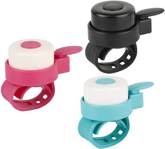 Fahrradklingeln, 3er-pack, Fahrradalarm, Lauter Ton, Klingel Für Babywalker, Verstellbare Riemen, 360° Drehbar, Einfach Zu Montieren Und Zu Demontieren, Für Kinderwagen, 3 Farben