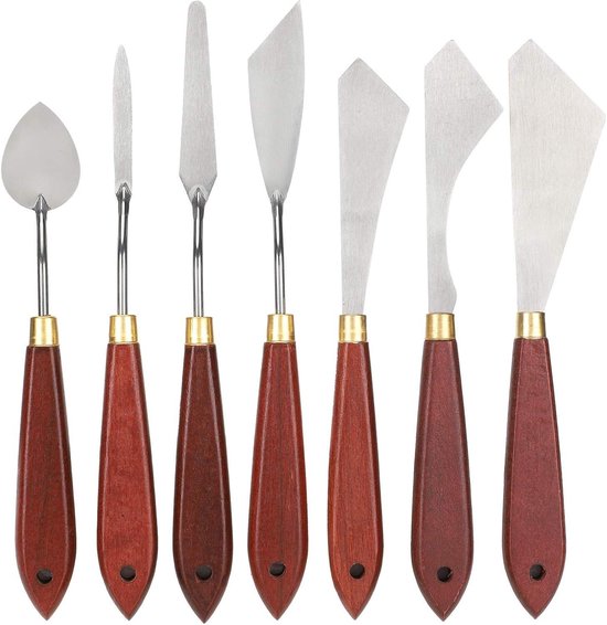 Edelstahl-spachtelset – 7-teilig Zum Mischen Und Auftragen Von Farben – Malermesserset
