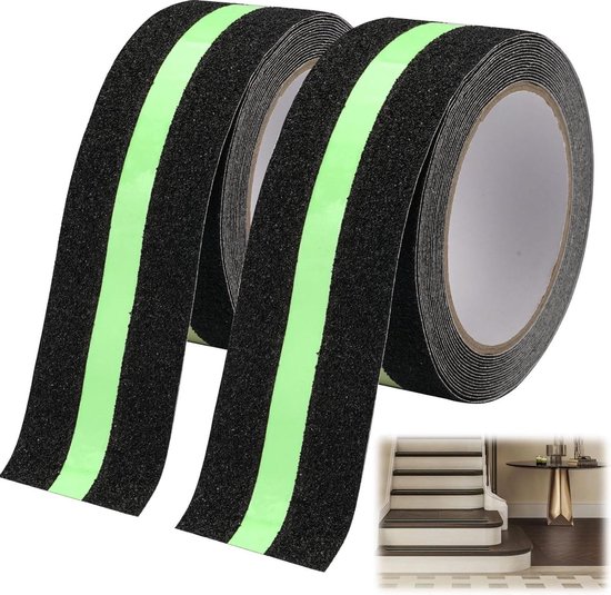 Antirutschband - 2 Rollen, 5 Cm X 10 M - Selbstklebend - Für Treppen Und Leitern - Für Den Innen- Und Außenbereich.