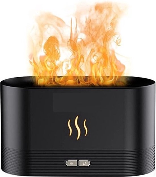 Aromadiffusor – Luftbefeuchter – Aromatherapie – Flammeneffekt – Duftdiffusor – Zerstäuber – Regenbogen