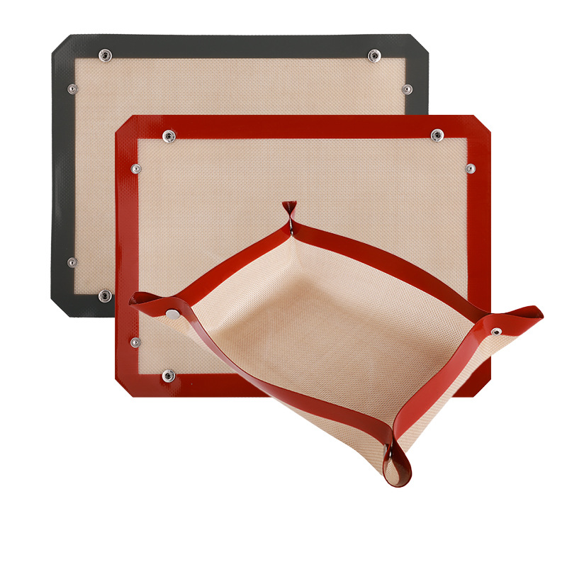 2 Stück 30 X 40 Cm Silikon-backmatte Mit Schnalle – Eckclip – Auslaufsicher – Als Flaches Backblech Verwendbar – 30 X 40 Cm – 2 Stück