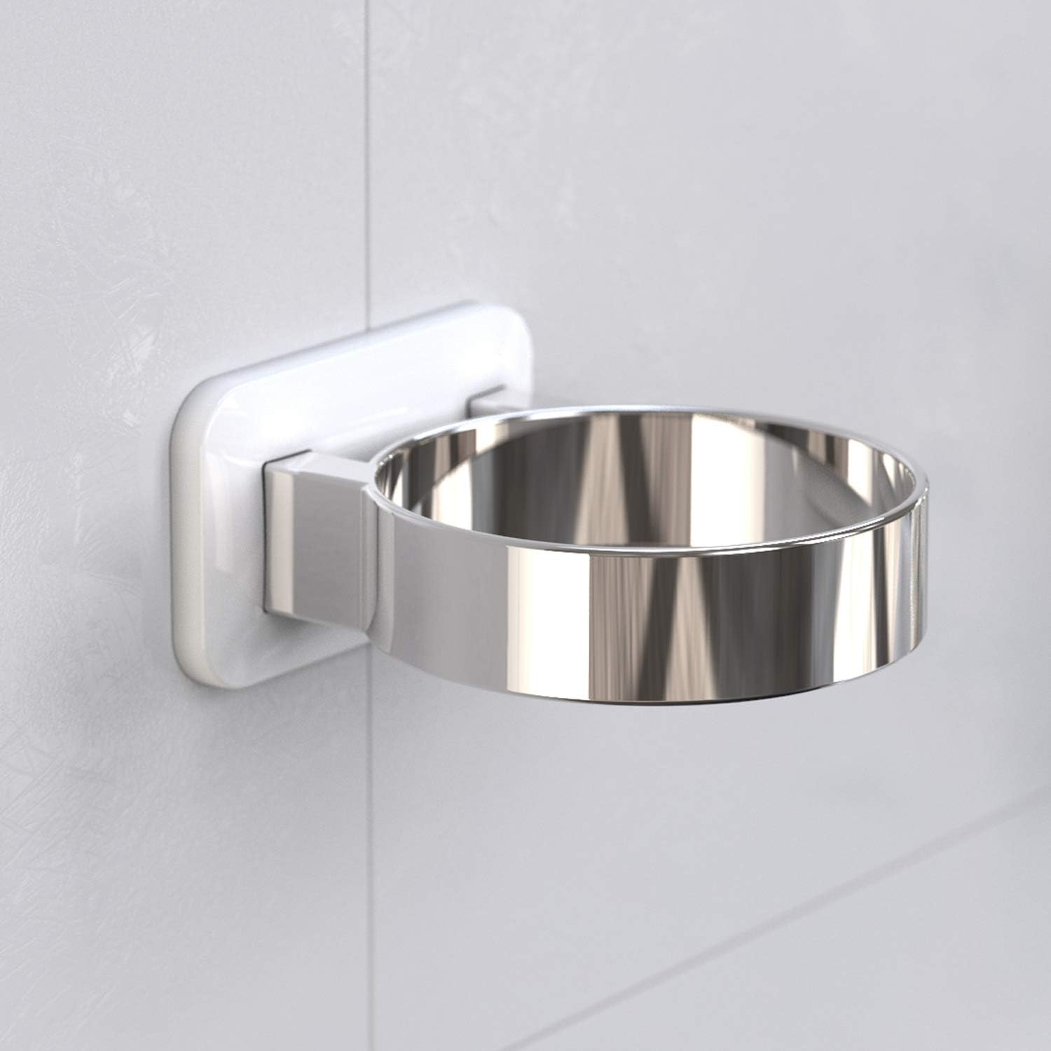 2-teiliger Haartrocknerhalter, Haartrocknerhalter Für Badezimmerschranktüren, Wandhaartrocknerhalter – Extra Großer Rahmen (silber)