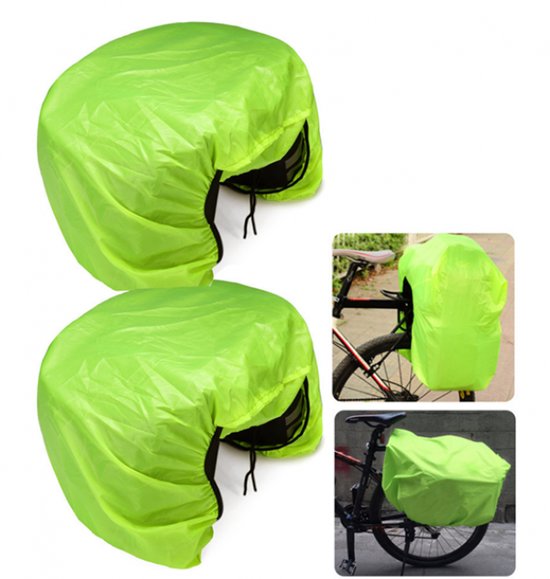 Grüne, Wasserdichte Regenhüllen Für Fahrrad-gepäckträgertaschen Im 2er-pack
