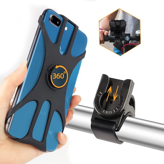 Fahrrad-handyhalterung, 360-grad-drehung, Passend Für Handys Von 4,5 Bis 7 Zoll
