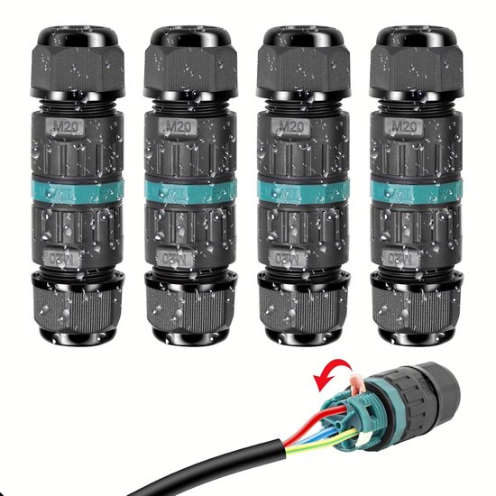 Wasserdichter 3-poliger Kabelverbinder, Ip68-anschlusshülse, Erdkabelverteilerdose Für Kabeldurchmesser Ø9–12 Mm, Wasserdichte Außenverteilerdose