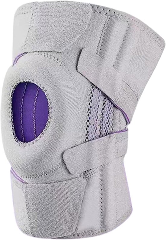 Atmungsaktive Ganzjahres-kompressions-kniebandage Für Sport & Fitness (1 Stück, Grau/lila)