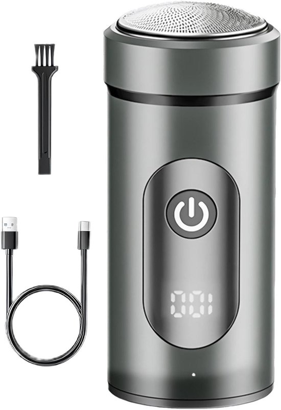 Elektrischer Rasierer – Tragbarer Trimmer – Glatte Rasur – 360° Flexibel – 8,1 Cm – Schwarz