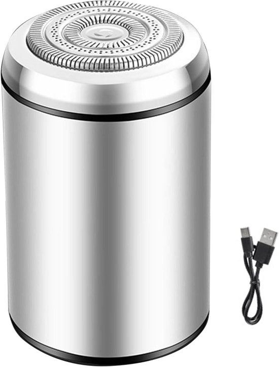 Elektrorasierer – Reiserasierer – Komfortable Rasur – Wasserdicht Und Abwaschbar – 5,8 X 3,8 Cm – Silber