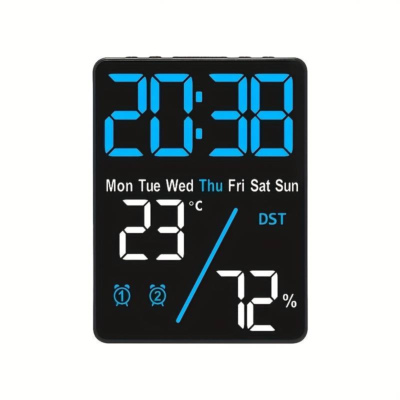 Digitales Tischthermometer Und Hygrometer Mit Weckerfunktion, Merkmale: Led-anzeige Mit Einstellbarer Helligkeit, Usb-stromversorgung