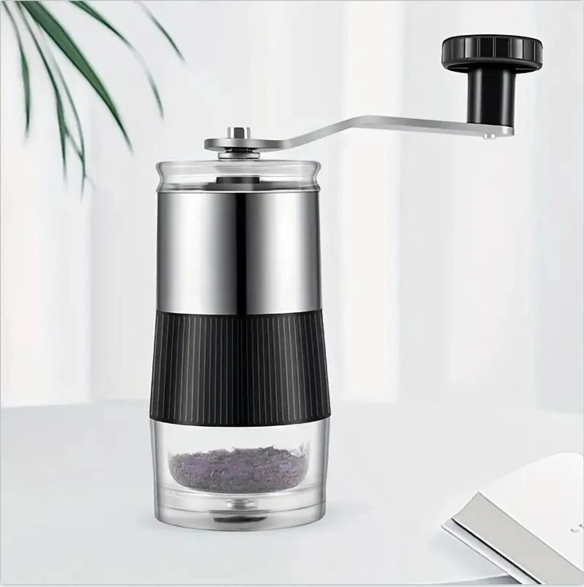 Kleine Manuelle Kaffeemühle, Kompakte Handkaffeemühle, Kaffeebohnenmühle Aus Edelstahl, Gerät Zum Frischen Mahlen Von Kaffeebohnen Für Reisen Und Camping.