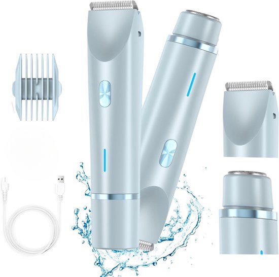 Lila, Wasserdichter 2-in-1-elektrorasierer Für Damen, Bikinitrimmer, Sanft Und Schmerzfrei Für Körper Und Empfindliche Bereiche