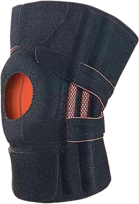 Atmungsaktive Sport-kompressions-kniebandage Für Laufen Und Arbeit (1 Stück, Schwarz/orange)