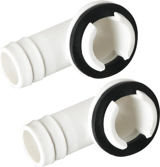 2x 20mm Ac-ablaufschlauchverbinder, Mit Stecker Und Winkelstück, Für Fenster-/mini-split-/frigidaire-klimaanlagen.
