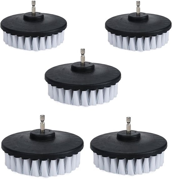 5er-pack Reinigungsbürsten Mit Weichen Borsten, Geeignet Für Elektrische Bohrmaschinen – Weiß