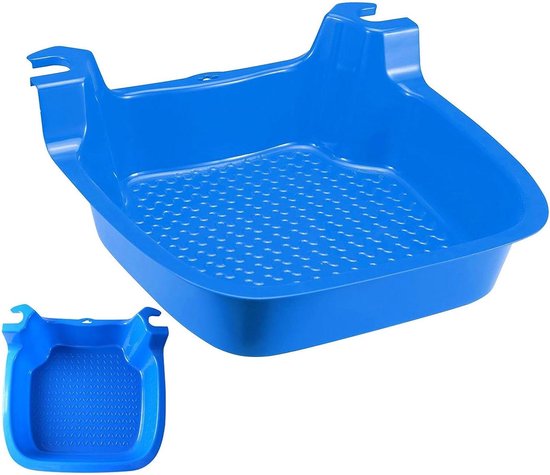 Fußbadewanne/ablage Für Den Pool – Hält Den Pool Sauber – Uv-beständiges Material – 41 X 40,5 X 13 Cm – Weiß