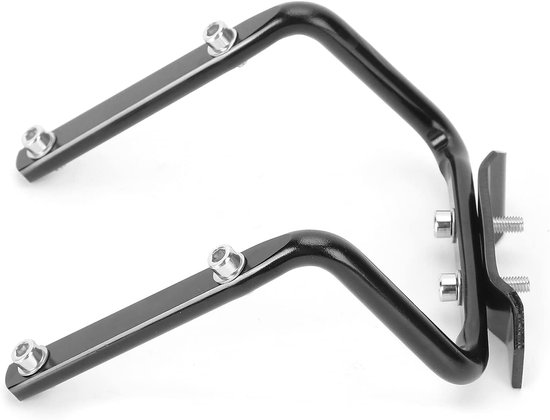 Sattel-flaschenhalter – Fahrradzubehör – Doppel-flaschenhalter – Leichte Aluminiumlegierung – 15,5 X 14,5 X 5,2 Cm – Schwarz