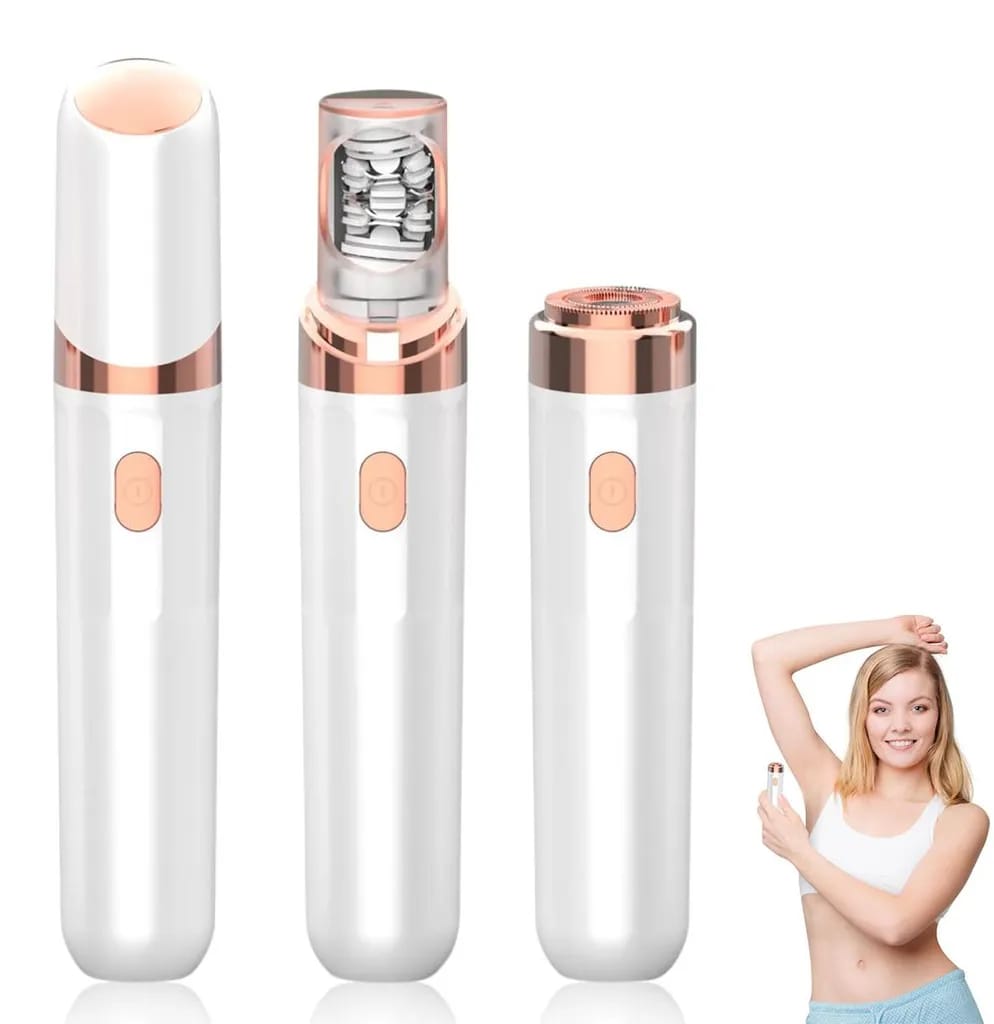 2-in-1 Usb-wiederaufladbarer, Schmerzfreier Gesichtshaarentferner Mit Led-licht